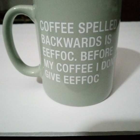 Coffee Spelled Backwards 2021 About Face Designs Mug - Picture 2 of 10
